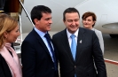Minister Dacic welcomes Prime Minister of France at Belgrade airport [7/11/2014]