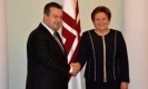 Meeting of Minister Dacic with Prime Minister of Latvia Laimdota Straujuma
