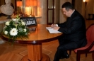 Minister Dacic signed the book of condolences at the Embassy of France
