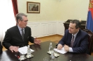 Minister Dacic talks with Ambassador Chepurin