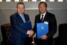 The meeting and signing the agreement Minister Dacic and MFA of Cambodia