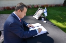 Minister Dacic signed the book of condolences at the Embassy of Israel