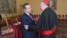 Minister Dacic in the Vatican with Secretary of State of His Holiness the Pope Cardinal Pietro Parolin. [30/01/2018]