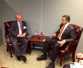 Foreign Minister Mrkic with the UAE Foreign Minister Abdullah bin Zayed Al Nahyan