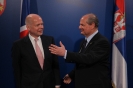 Minister Mrkic with British Foreign Secretary William Hague