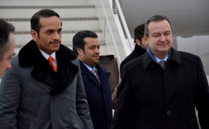 Minister Dacic welcomed the Minister for Foreign Affairs of Qatar 