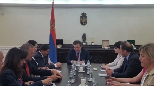 Minister Dacic meets with Taleb Rifai 