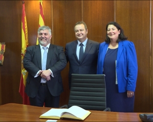 Minister Dacic at the Aragon Chamber of Commerce