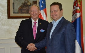 Minister Dacic with Secretary of State Maryland John C. Wobensmith