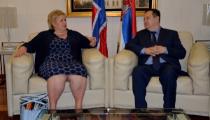 Minister Dacic welcomes Prime Minister of the Kingdom of Norway