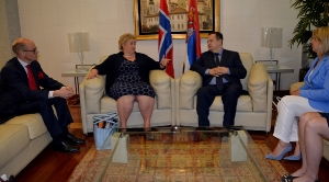 Minister Dacic welcomes Prime Minister of the Kingdom of Norway