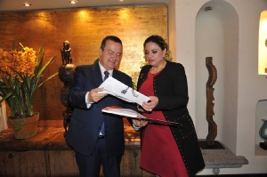 Ivica Dacic - with Foreign Minister Sandra Erica Jovel Polanco