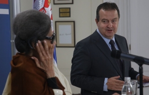 Ivica Dacic - granddaughter of Mahatma Gandhi, Tara Gandhi Bhattacharjee