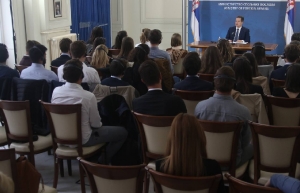 Ivica Dacic - students of Sciences Po political sciences faculty from Paris