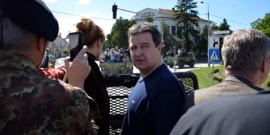 I. Dacic with Ambassadors in Obrenovac