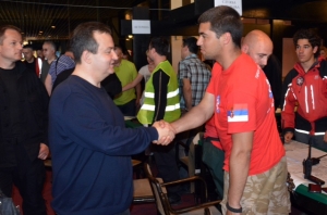 I. Dacic with Ambassadors in Obrenovac
