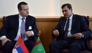 MFA Dacic with MFA of Turkmenistan Rashid Meredov