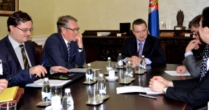 Minister Dacic with the Ambassador of the Russian Federation Chepurin