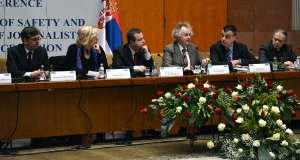 Minister Dacic at the conference 