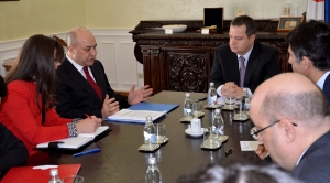 Minister Dacic with the Ambassador of Azerbaijan in Serbia