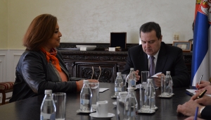 Minister Dacic with the Ambassador of Egypt in Serbia