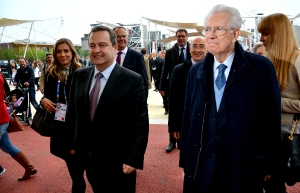 Ministers Dacic and Sertic at the opening of EXPO 2015 in Milan