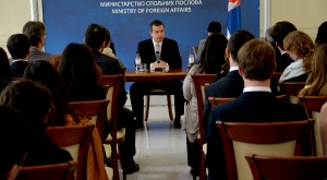 Minister Dacic gives a lecture to students of the Vienna Diplomatic Academy