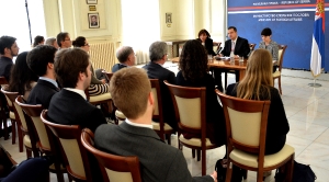 Minister Dacic gives a lecture to students of the Vienna Diplomatic Academy