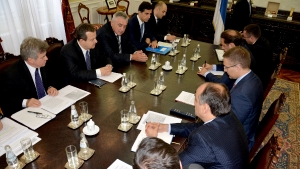 Minister Dacic with Ministers Stefanovic and Ljajic