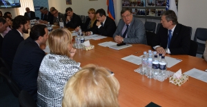 Minister Dacic with the members of OSCE Mission in Armenia