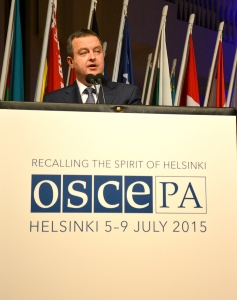 Minister Dacic at the 2015 Annual Meeting of the OSCE Parliamentary Assembly