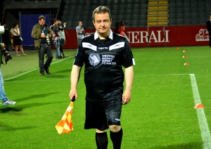 Minister Dacic as a judge at the game EU - Future EU