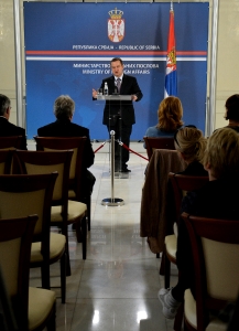 Regular monthly press conference given by Minister Dacic