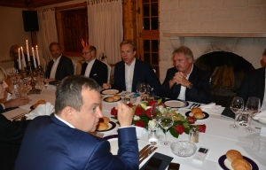 Minister Dacic at a working dinner with the Ministers of Foreign Affairs of the Grand Duchy of Luxembourg and the Kingdom of Norway Jean Asselborn and Berge Brendel who are visiting Belgrade