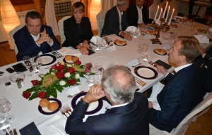 Minister Dacic at a working dinner with the Ministers of Foreign Affairs of the Grand Duchy of Luxembourg and the Kingdom of Norway Jean Asselborn and Berge Brendel who are visiting Belgrade