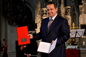 Minister Dacic at the award ceremony 