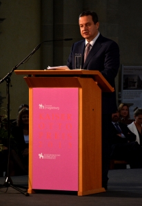 Minister Dacic at the award ceremony 
