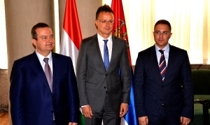 Ministers Dacic and Stefanovic with MFA of HUngary