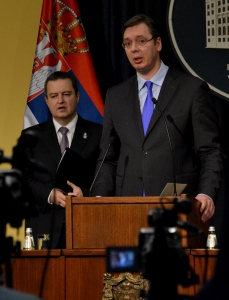 Press Conference held by Prime Minister Vucic and Minister Dacic