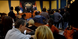 Press Conference held by Prime Minister Vucic and Minister Dacic