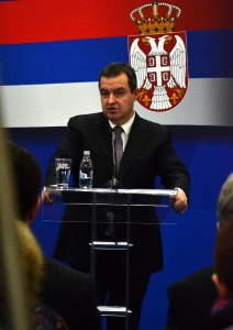 Press Conference held by Minister Dacic at Kombank Arena