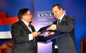 Meeting and signing agreement between Minister Dacic and Deputy MFA of Thailand