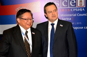 Meeting and signing agreement between Minister Dacic and Deputy MFA of Thailand