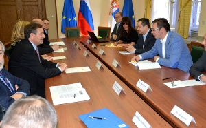 Meeting of Prime Minister Vucic and Minister Dacic with MFA of Slovenia