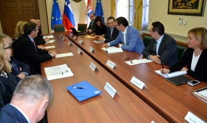 Meeting of Prime Minister Vucic and Minister Dacic with MFA of Slovenia