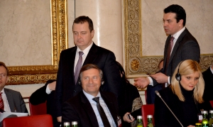 Ministers Dacic and Stefanovic at the conference 