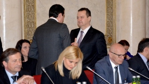 Ministers Dacic and Stefanovic at the conference 