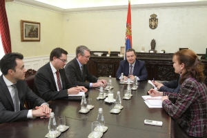 Minister Dacic talks with Ambassador Chepurin