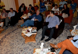 Minister Dacic and US Ambassador Kyle Scott watch the final game of the Olympic Games in basketball