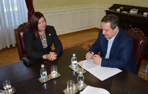 Minister Dacic meets with the Ambassador of Romania